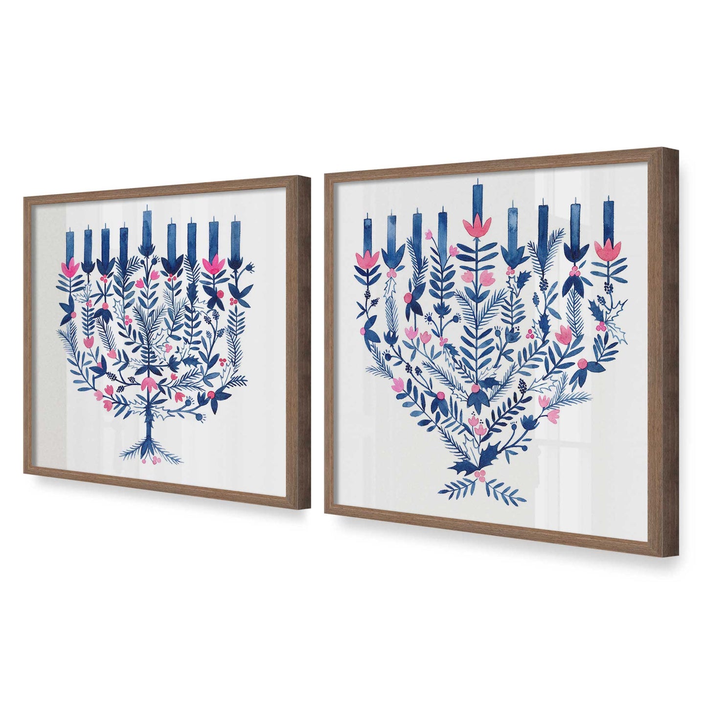 [Color:Walnut], Picture of art in a Walnut frame at an angle