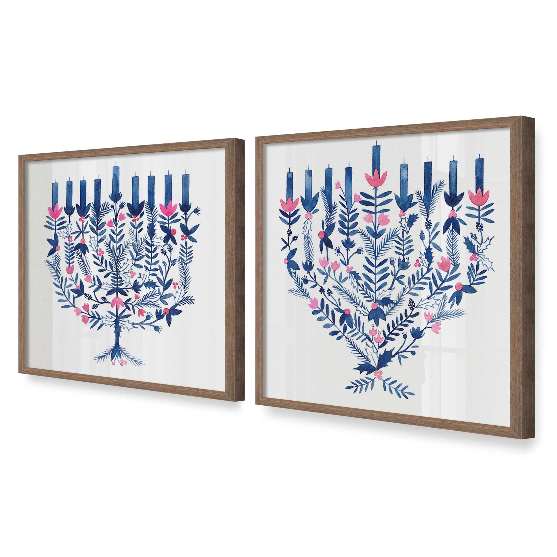 [Color:Walnut], Picture of art in a Walnut frame at an angle