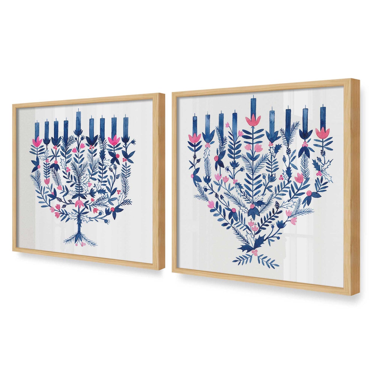 [Color:American Maple], Picture of art in an American Maple frame at an angle