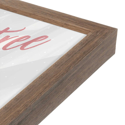 [Color:Walnut], Picture of art in a Walnut frame of the corner