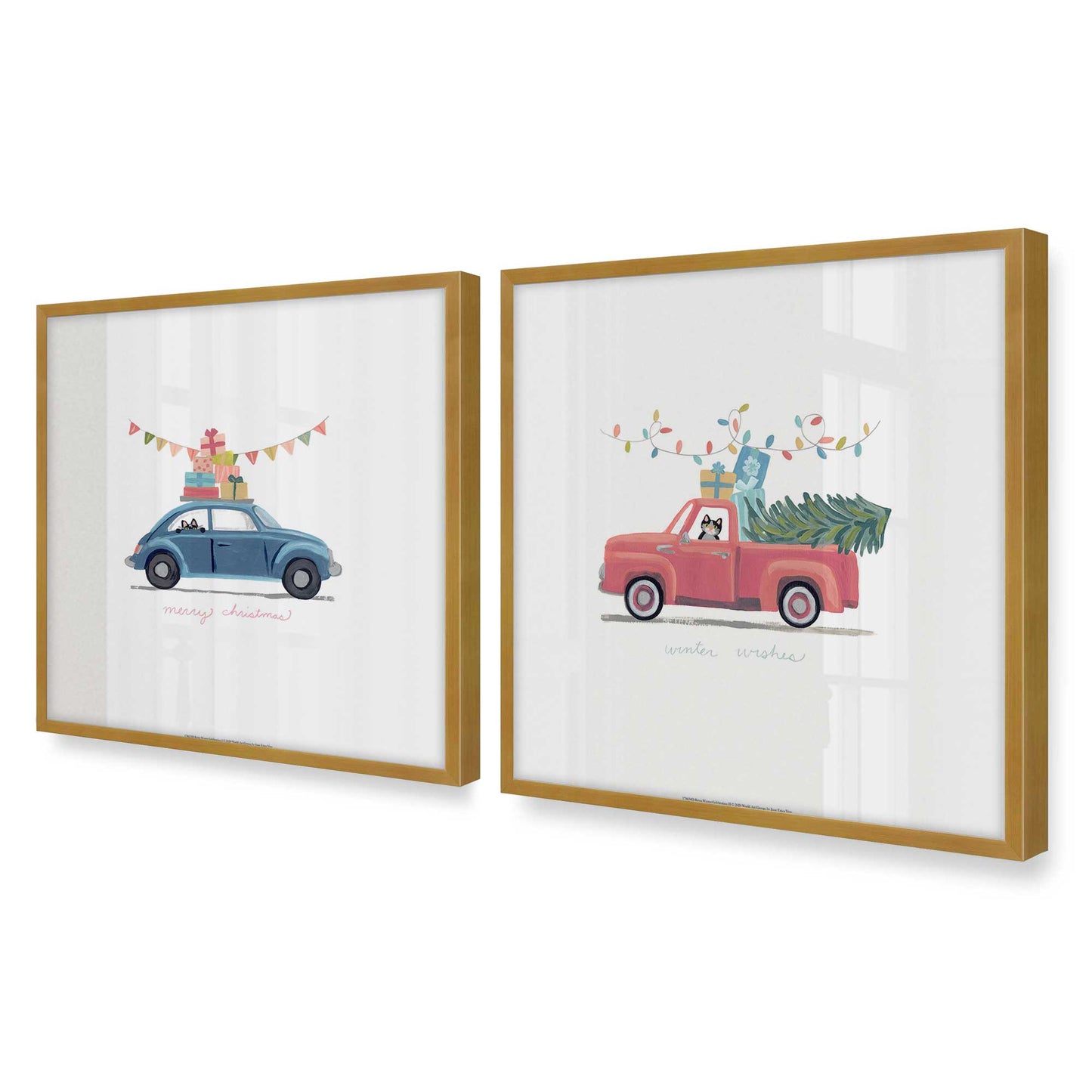 [Color:Polished Gold], Picture of art in a Polished Gold frame of the corner