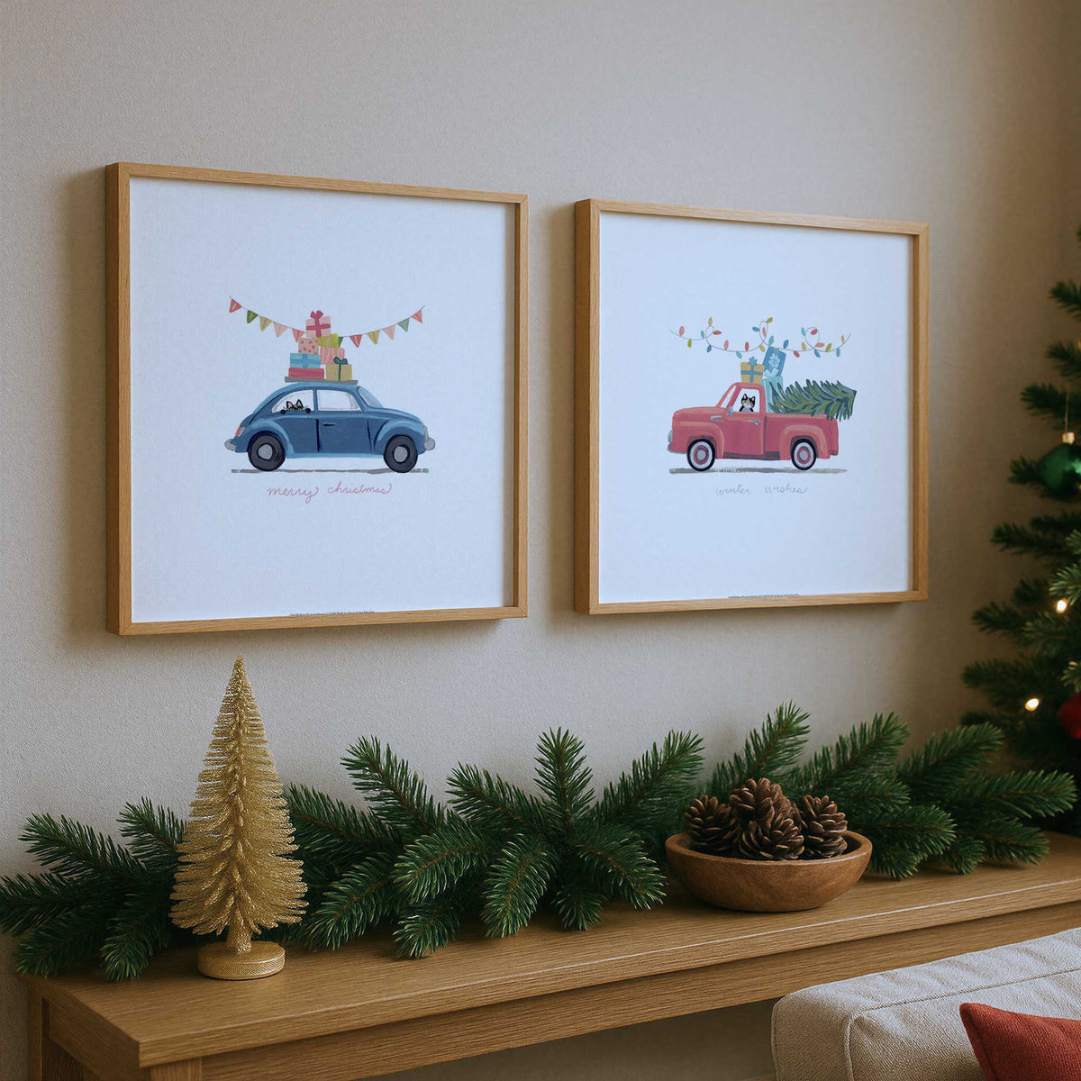 [Color:American Maple], Picture of art in an American Maple frame