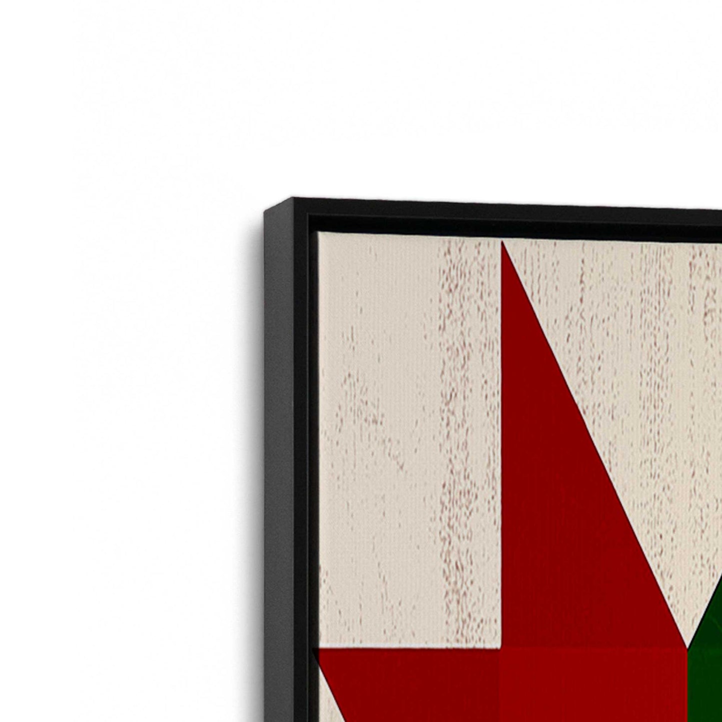 [Color:Satin Black], Picture of art in a Satin Black frame at an angle