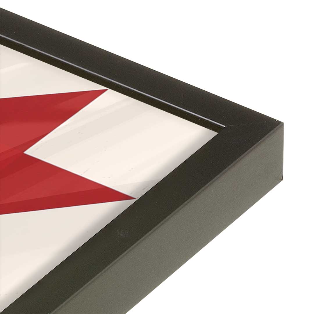 [Color:Satin Black], Picture of art in a Satin Black frame of the corner
