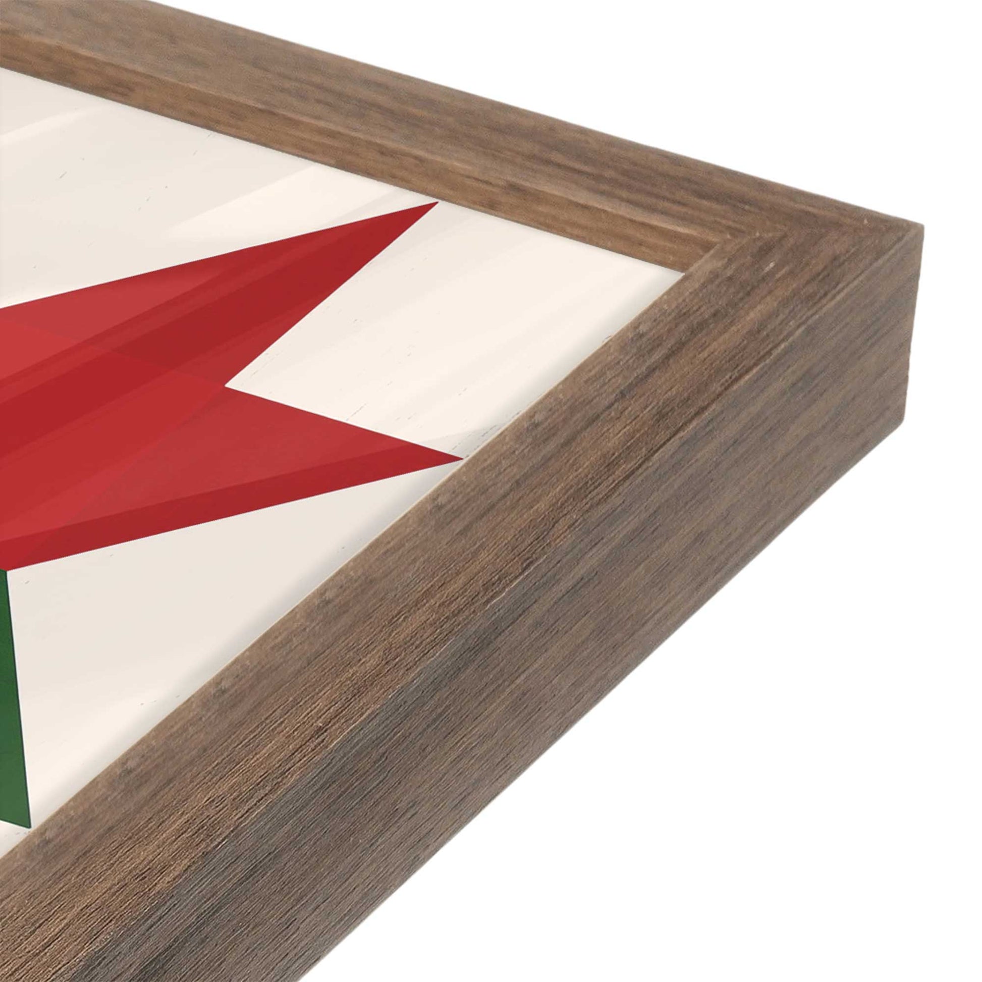 [Color:Walnut], Picture of art in a Walnut frame of the corner
