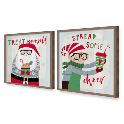 [Color:Walnut], Picture of art in a Walnut frame at an angle