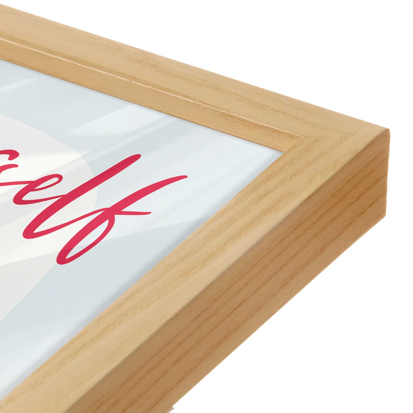 [Color:American Maple], Picture of art in an American Maple frame of the corner