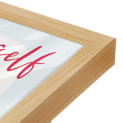 [Color:American Maple], Picture of art in an American Maple frame of the corner