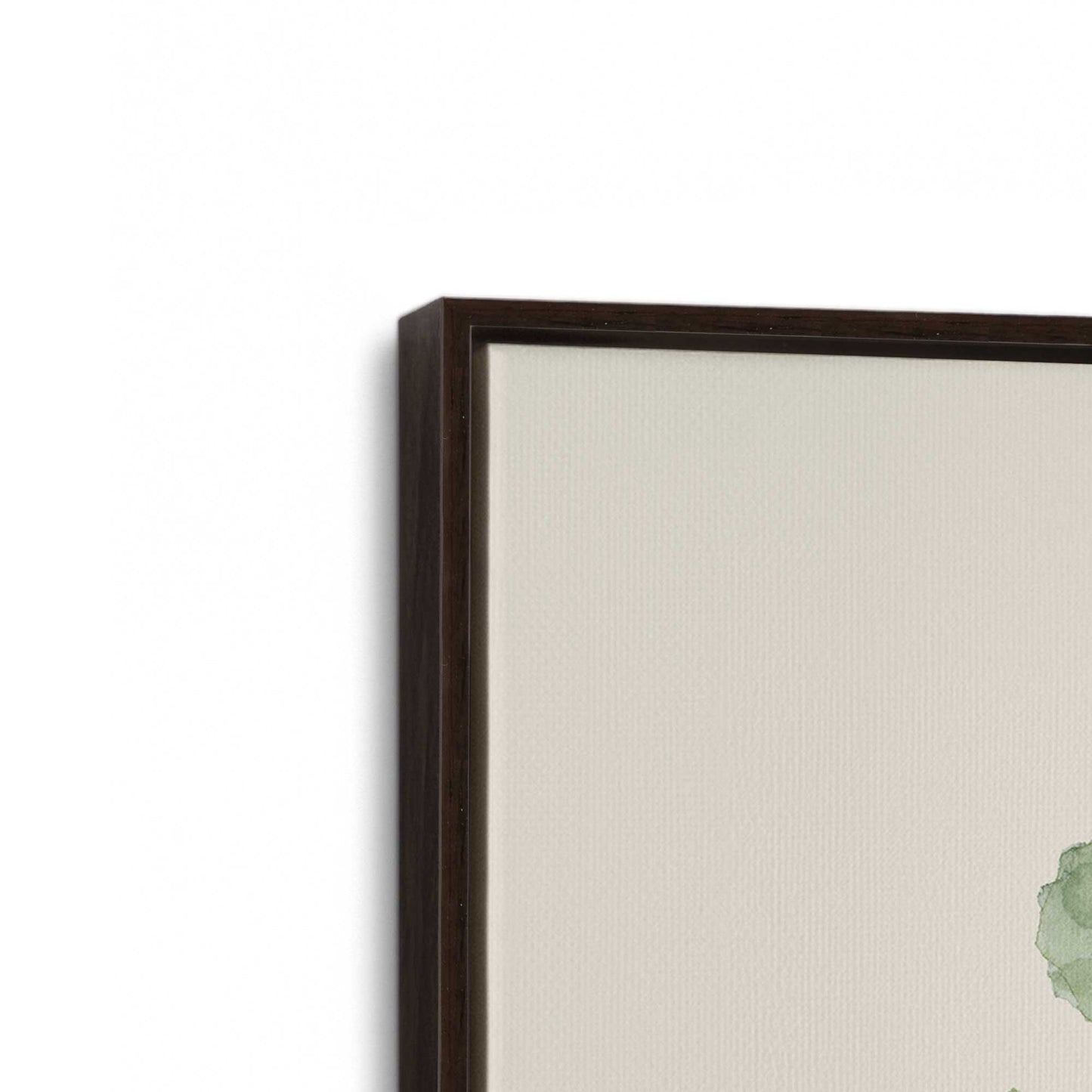 [Color:Espresso], Picture of art in an Espresso frame at an angle