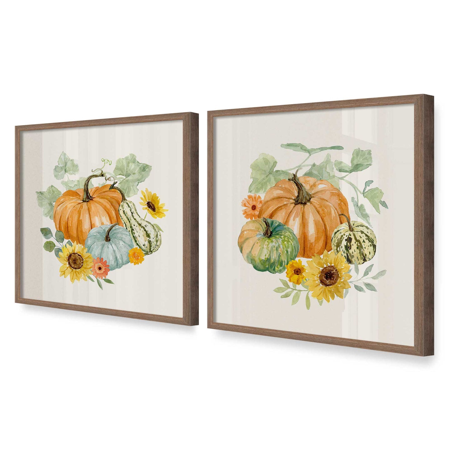 [Color:Walnut], Picture of art in a Walnut frame at an angle