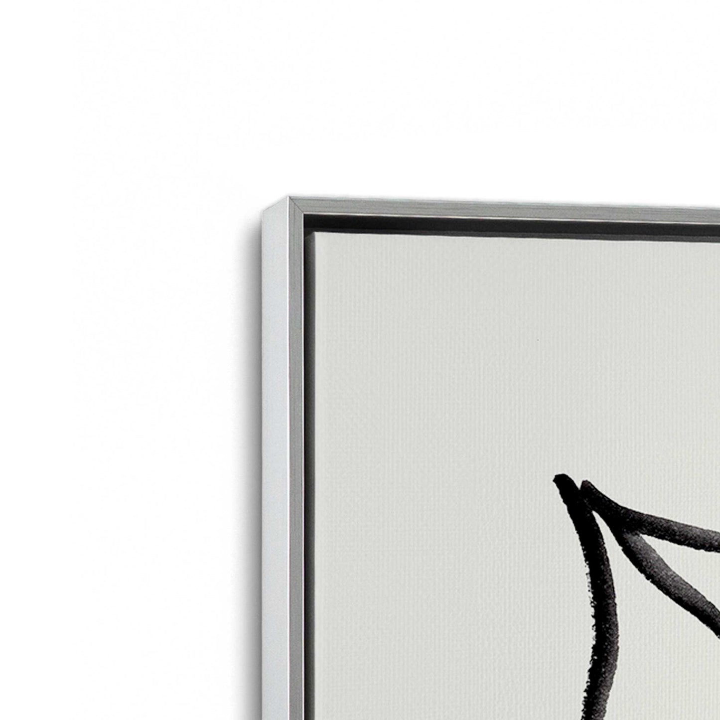 [Color:Polished Chrome], Picture of art in a Polished Chrome frame at an angle
