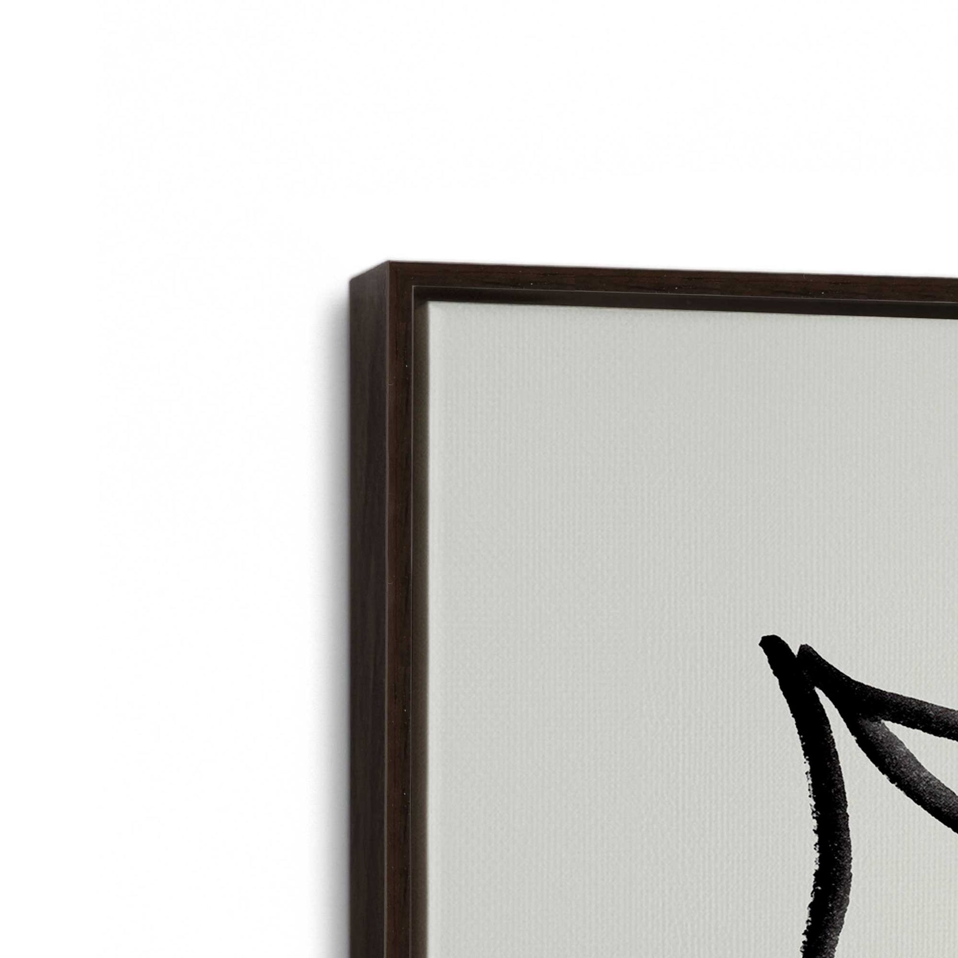 [Color:Espresso], Picture of art in an Espresso frame at an angle