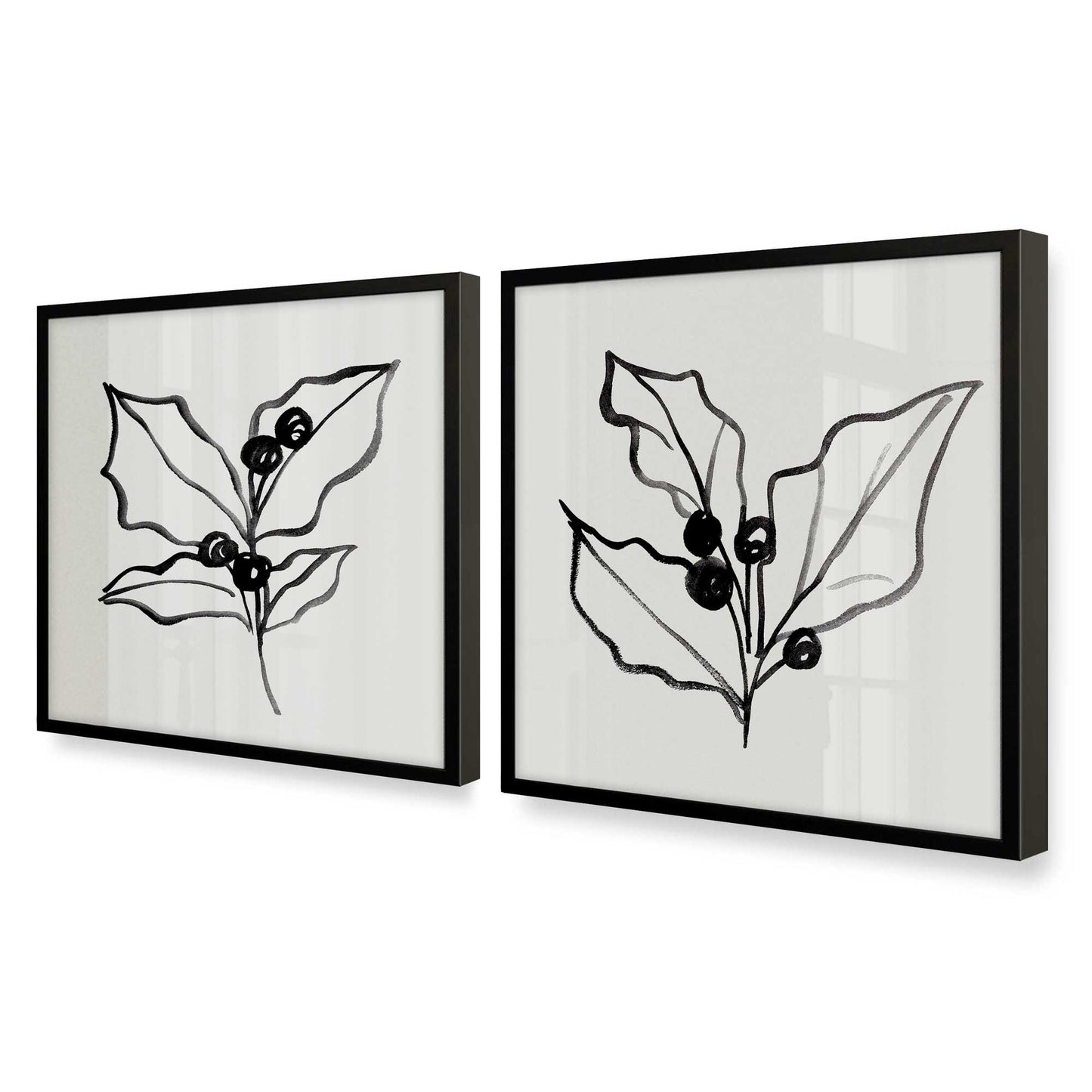 [Color:Satin Black], Picture of art in a Satin Black frame at an angle