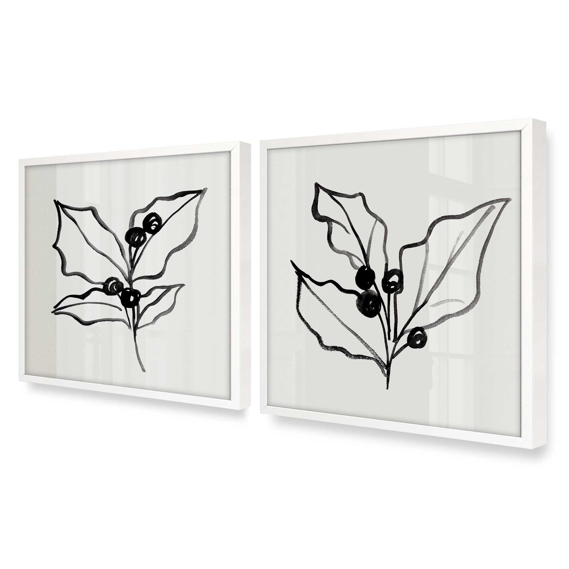 [Color:Opaque White], Picture of art in an Opaque White frame at an angle
