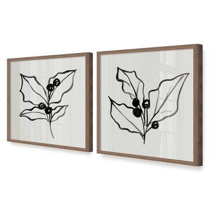 [Color:Walnut], Picture of art in a Walnut frame at an angle