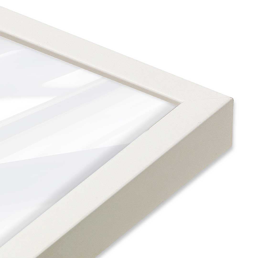 [Color:Opaque White], Picture of art in an Opaque White frame of the corner