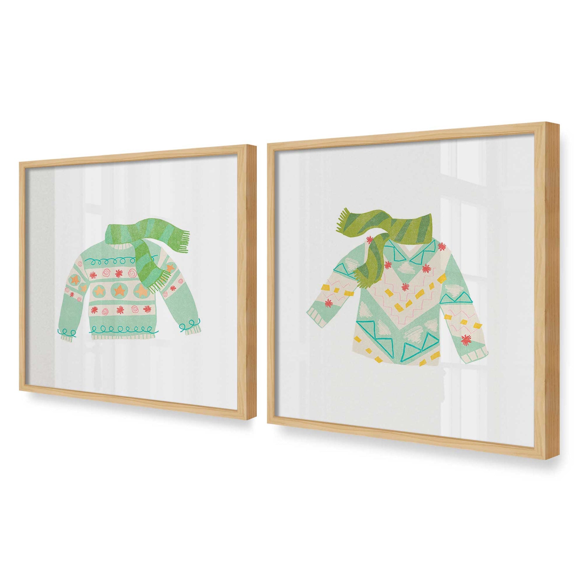 [Color:American Maple], Picture of art in an American Maple frame at an angle