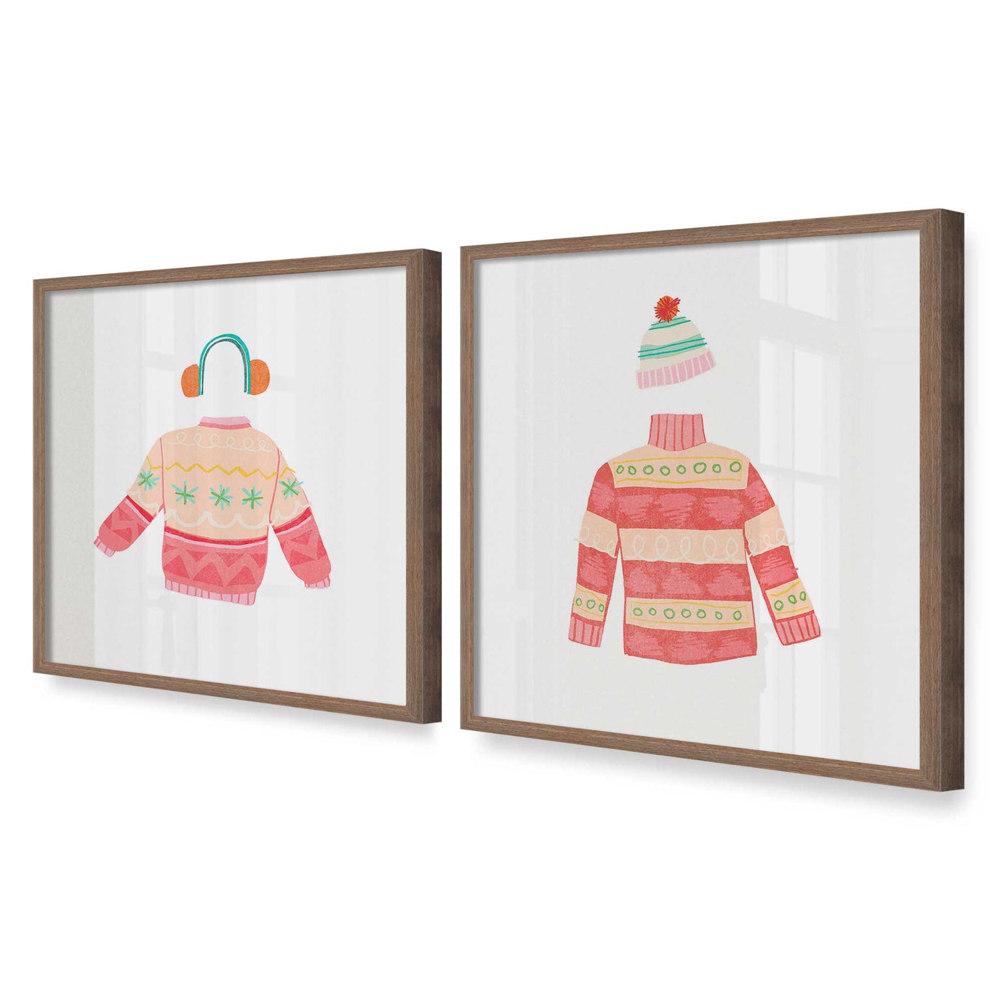 [Color:Walnut], Picture of art in a Walnut frame at an angle