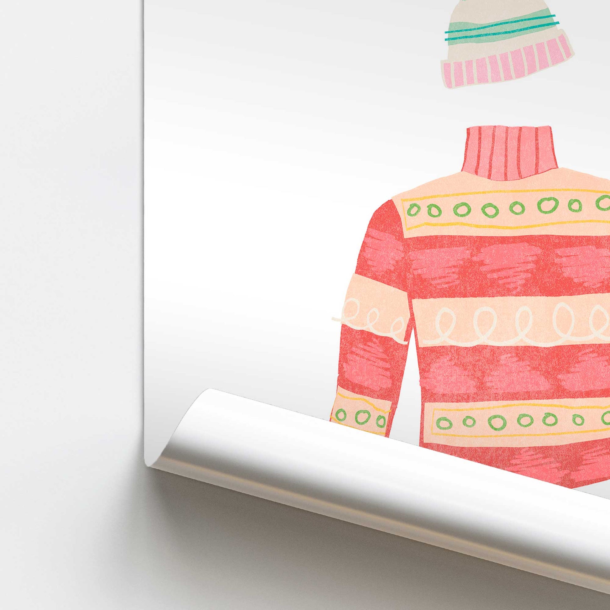 [color:Rolled Print], Picture of close up of art