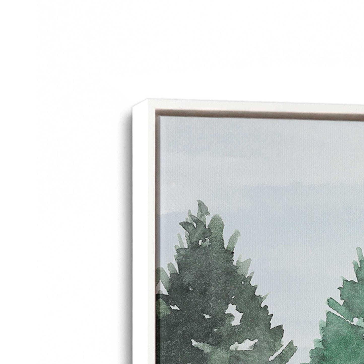 [Color:Opaque White], Picture of art in a White frame at an angle