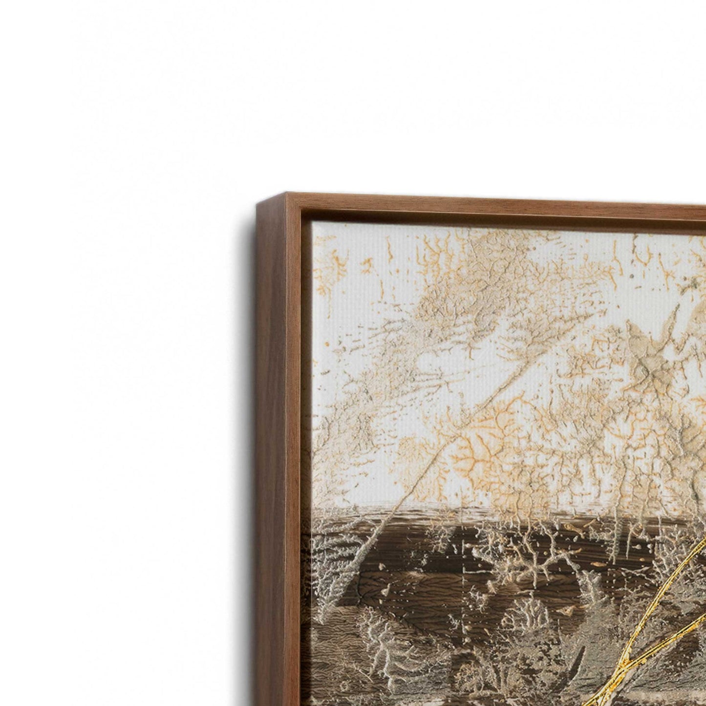 [Color:Walnut], Picture of art in a Walnut frame at an angle