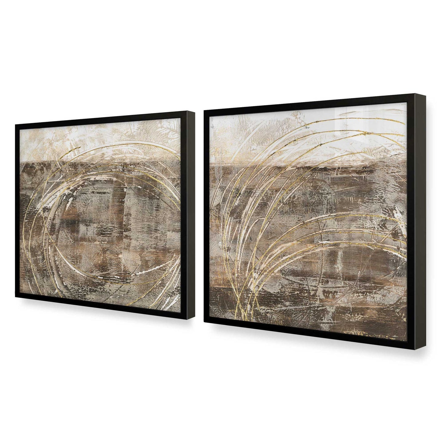 [Color:Satin Black], Picture of art in a Satin Black frame at an angle