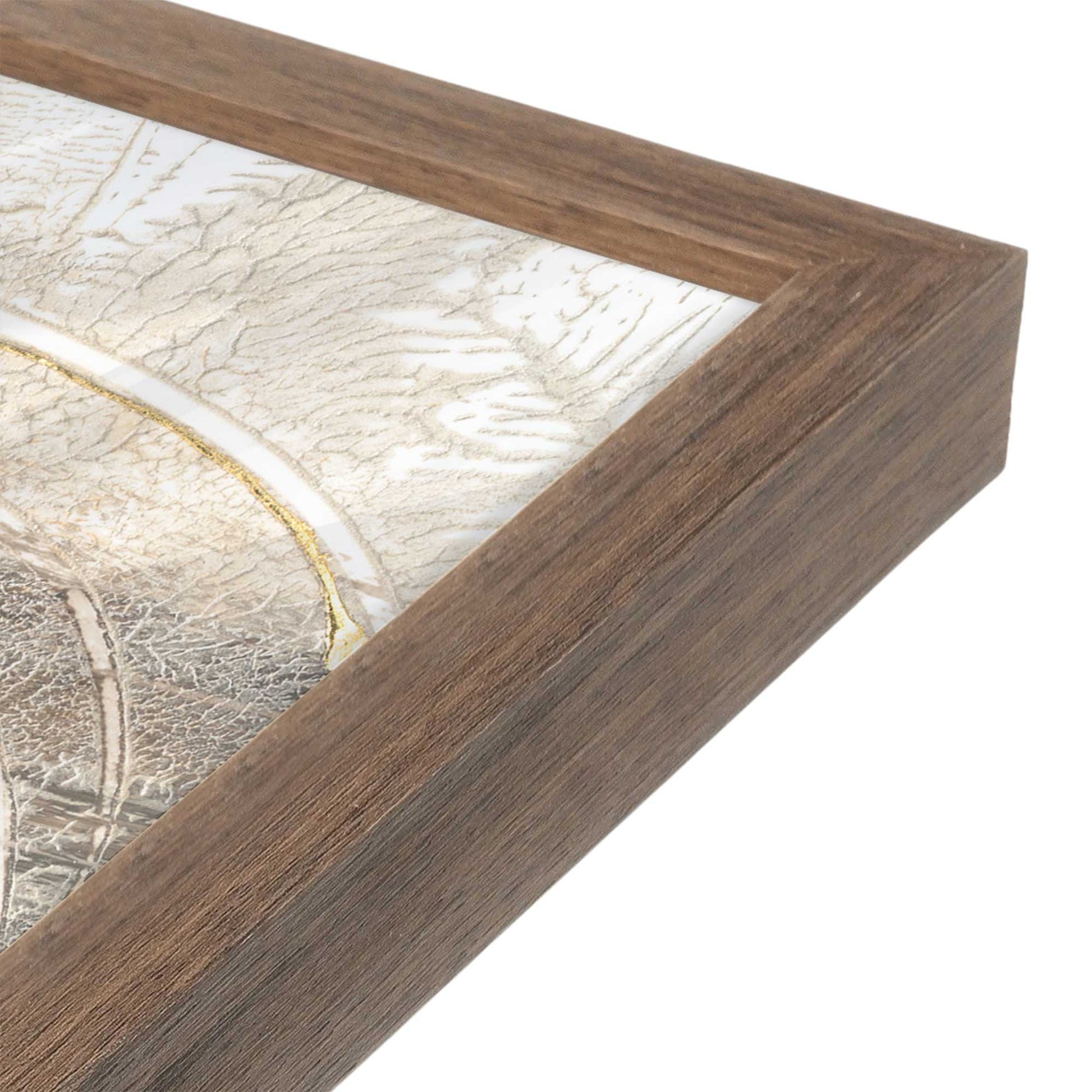 [Color:Walnut], Picture of art in a Walnut frame of the corner