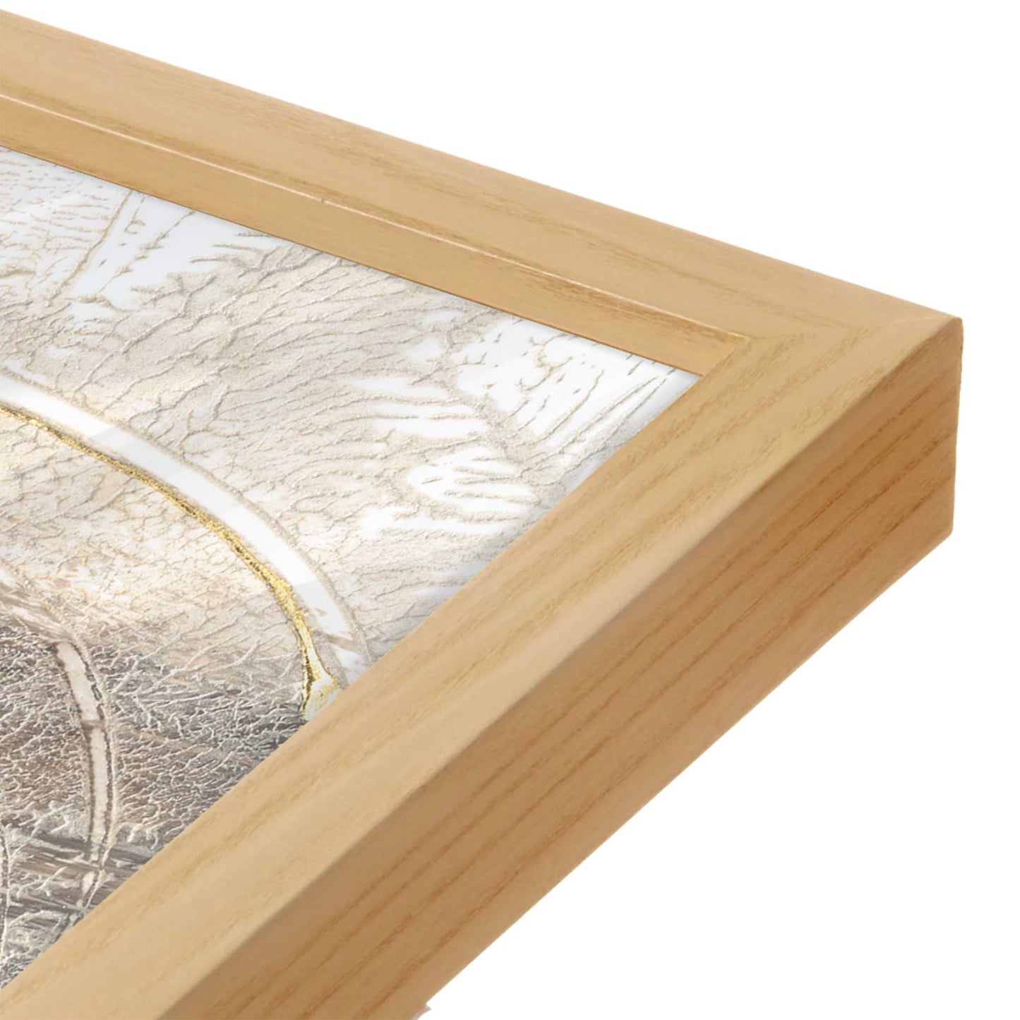 [Color:American Maple], Picture of art in an American Maple frame of the corner