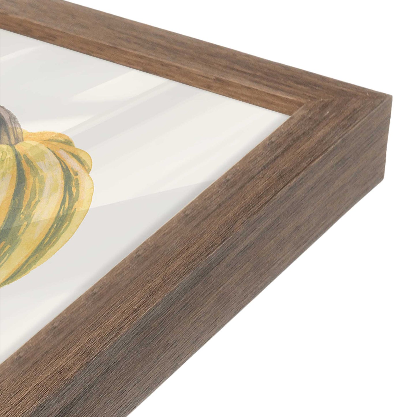 [Color:Walnut], Picture of art in a Walnut frame of the corner