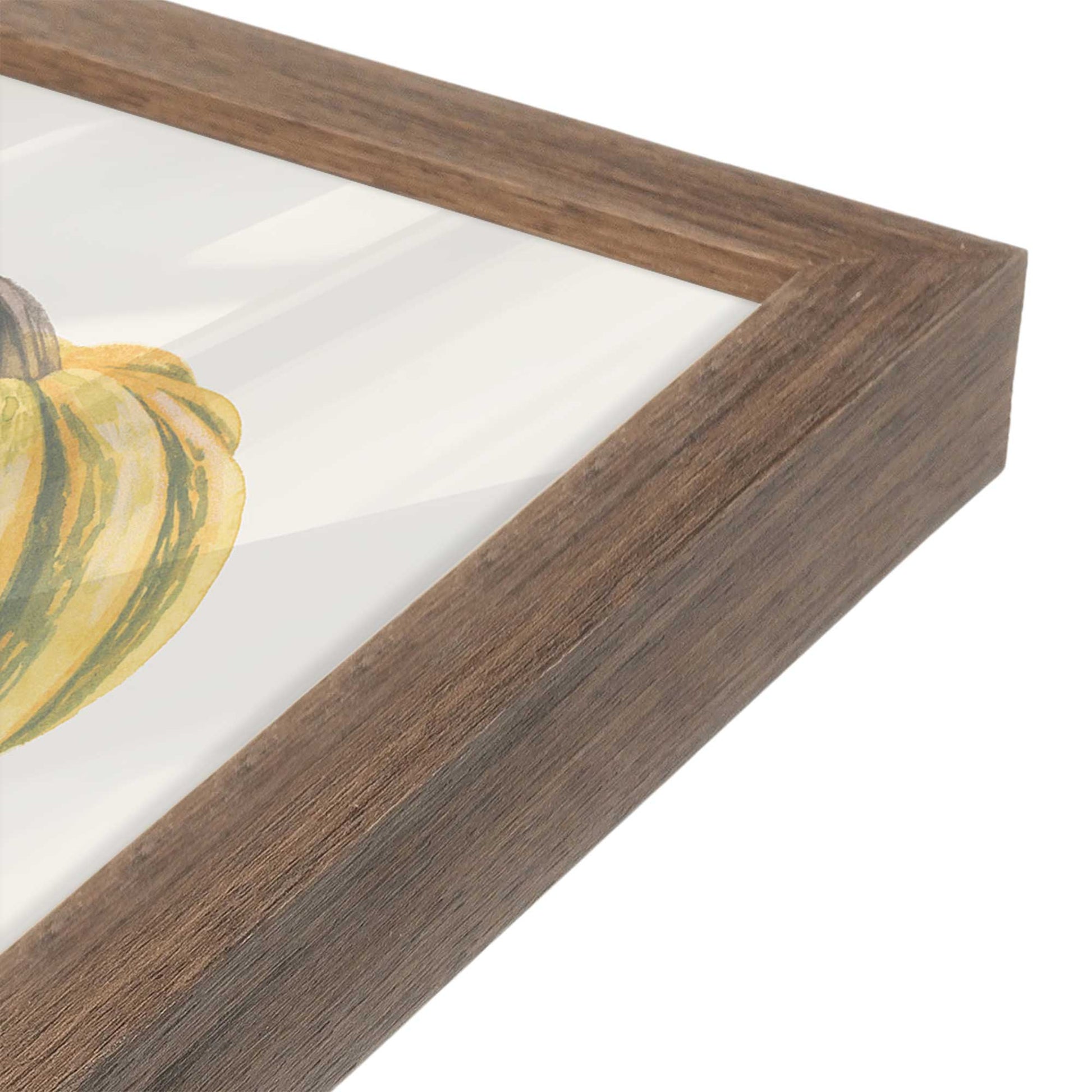 [Color:Walnut], Picture of art in a Walnut frame of the corner
