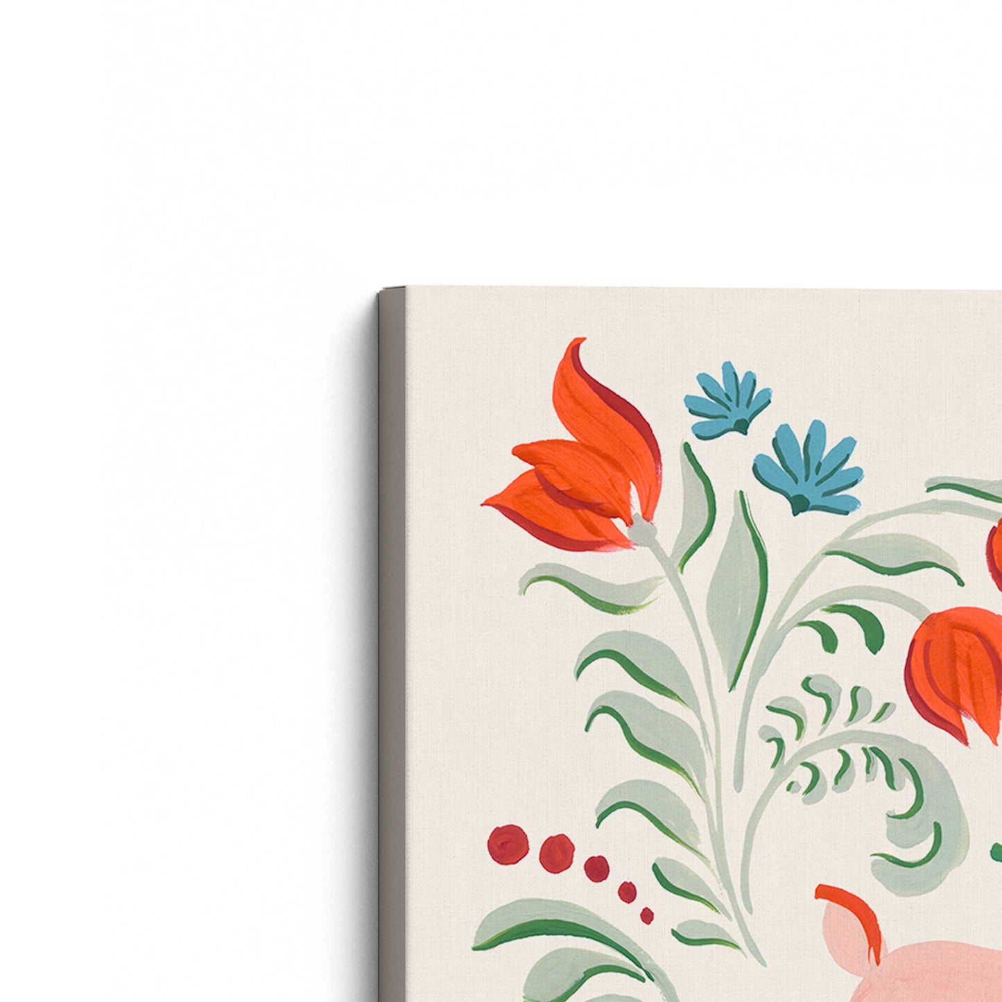 [Color:Stretched Canvas], Picture of art at an angle