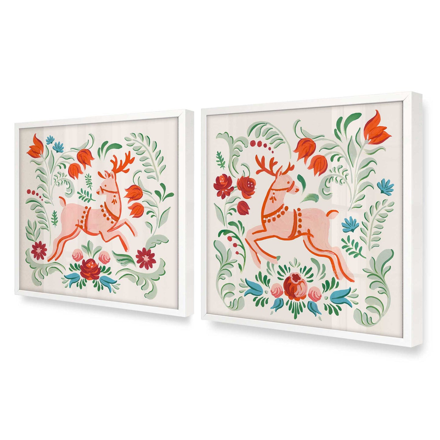 [Color:Opaque White], Picture of art in an Opaque White frame at an angle