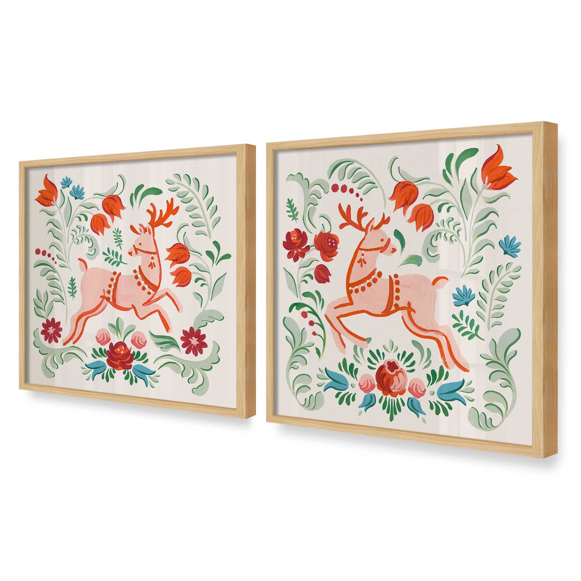[Color:American Maple], Picture of art in an American Maple frame at an angle