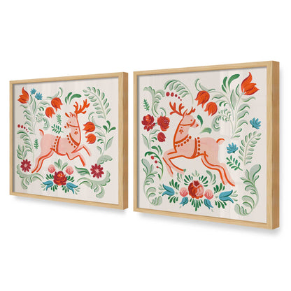 [Color:American Maple], Picture of art in an American Maple frame at an angle