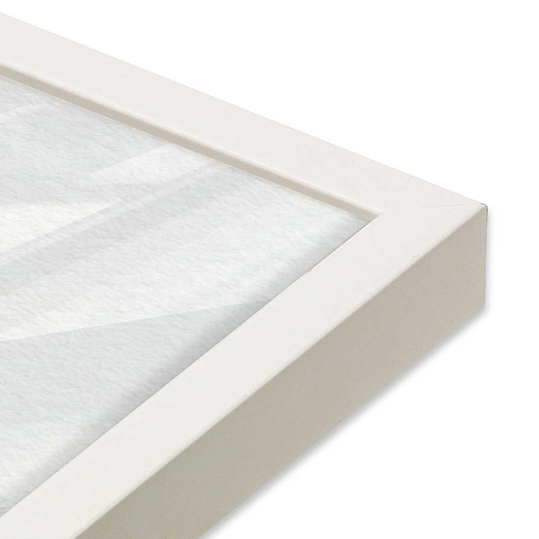[Color:Opaque White], Picture of art in an Opaque White frame of the corner