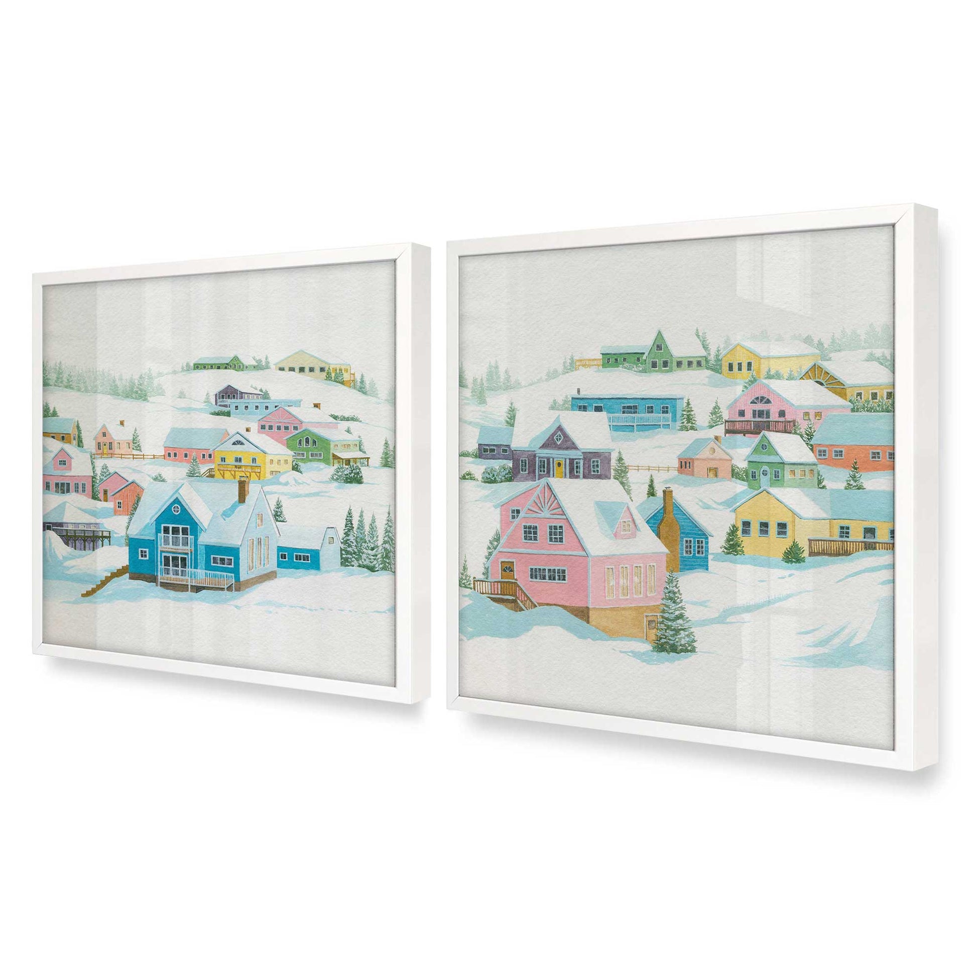 [Color:Opaque White], Picture of art in an Opaque White frame at an angle