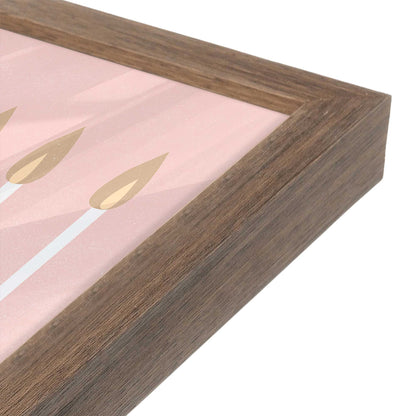 [Color:Walnut], Picture of art in a Walnut frame of the corner