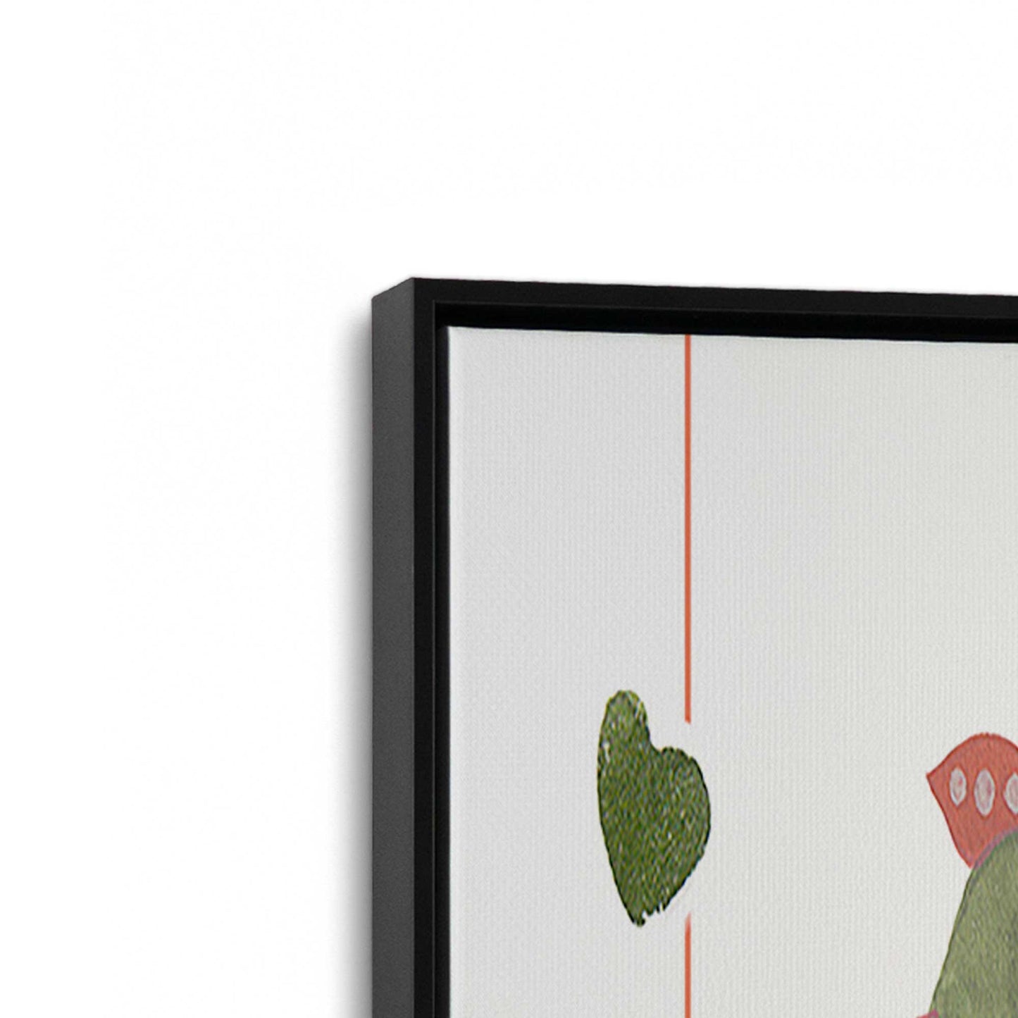 [Color:Satin Black], Picture of art in a Satin Black frame at an angle