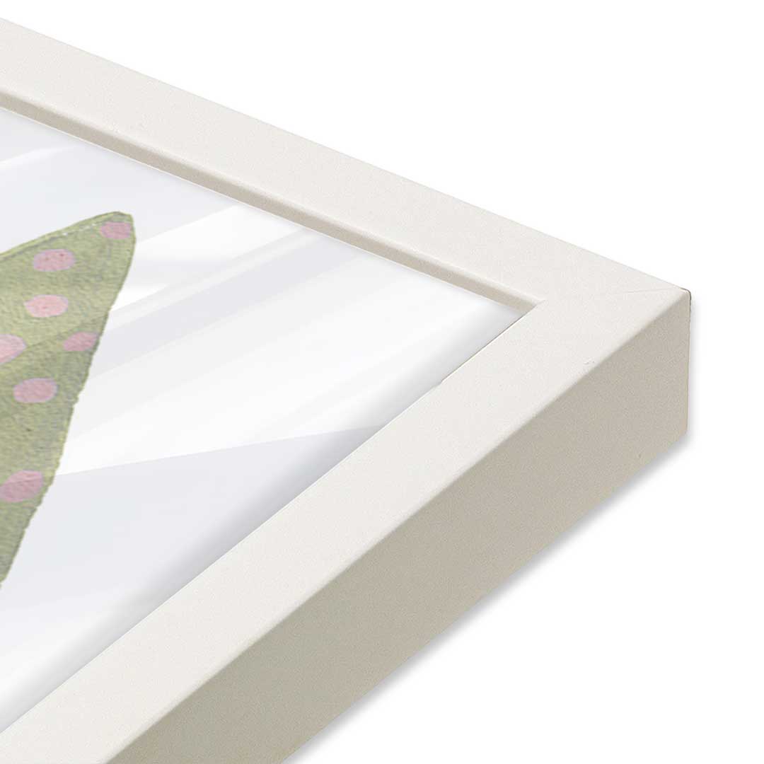 [Color:Opaque White], Picture of art in a Opaque White frame of the corner
