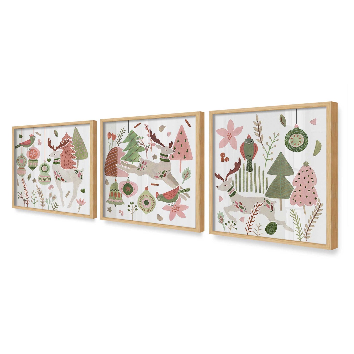 [Color:American Maple], Picture of art in a American Maple frame at an angle