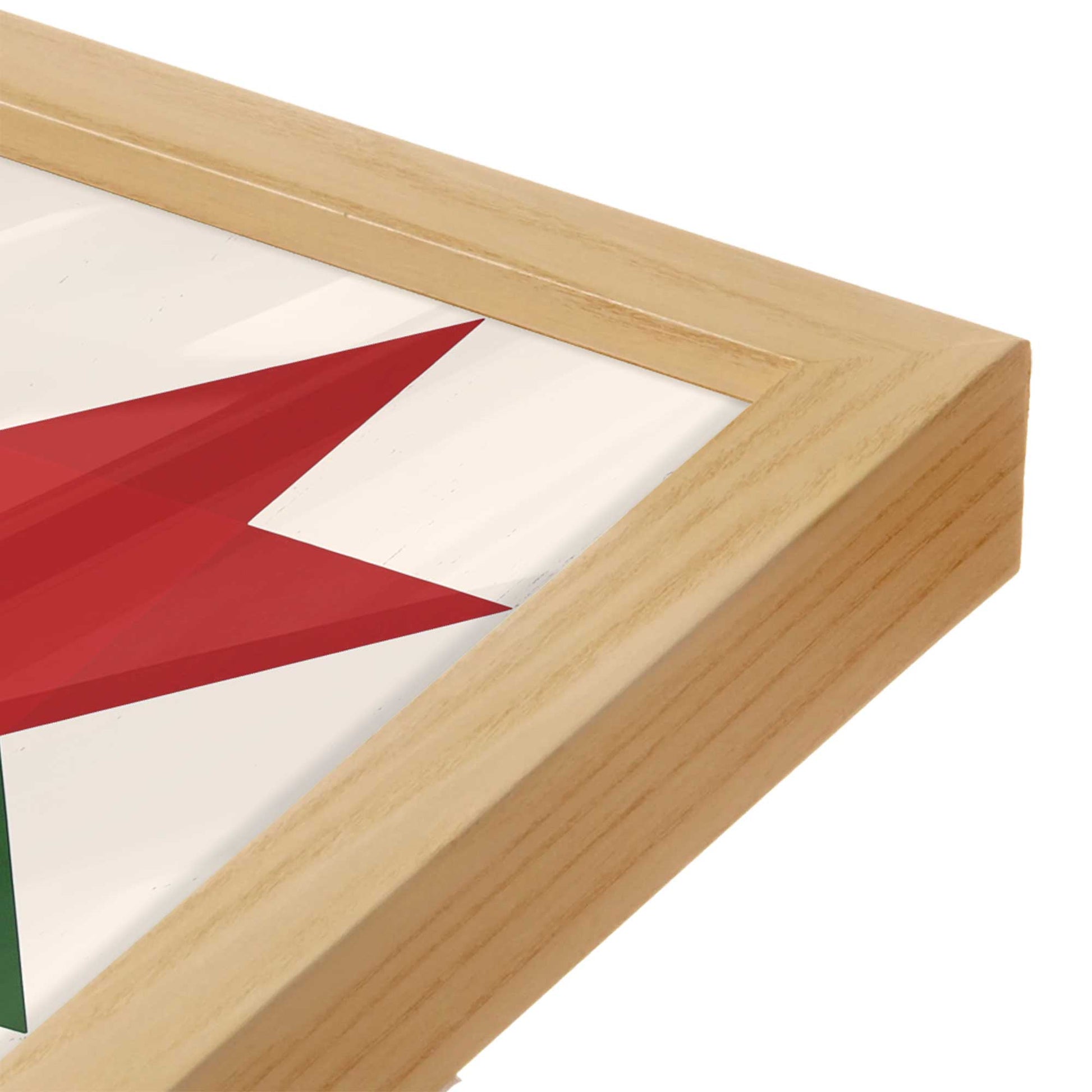 [Color:American Maple], Picture of art in a American Maple frame of the corner