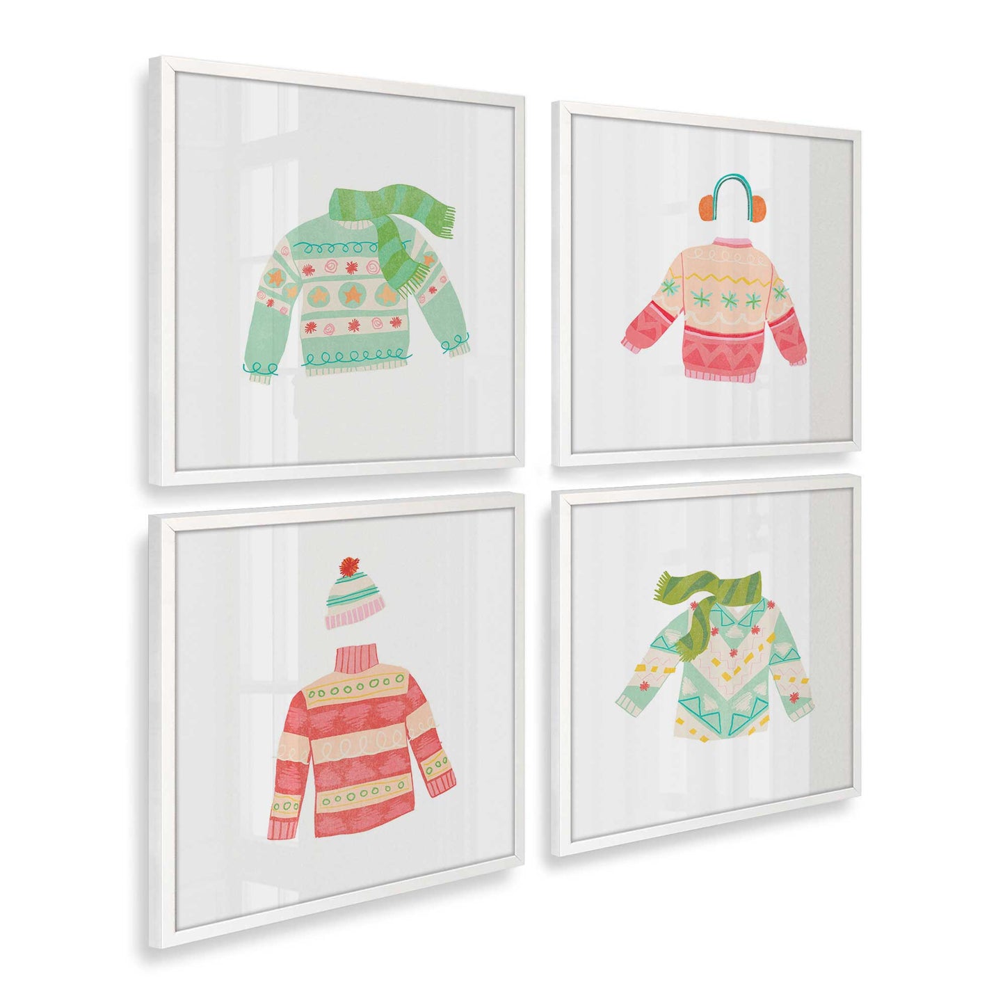 [Color:Opaque White], Picture of art in a Opaque White frame at an angle