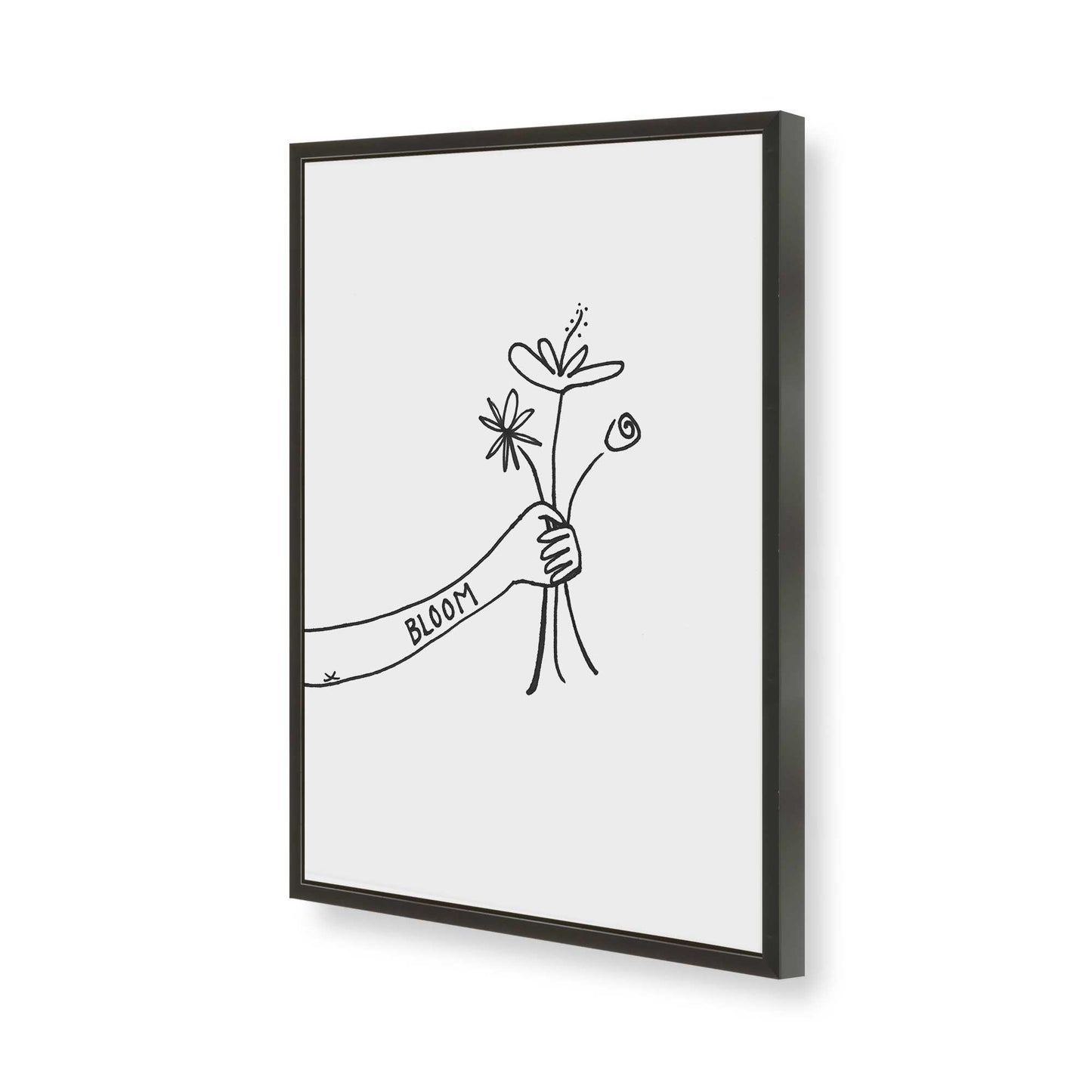 [Color:Satin Black], Picture of art in a Satin Black frame of the corner