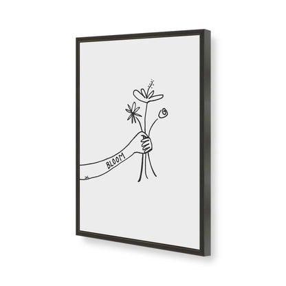 [Color:Satin Black], Picture of art in a Satin Black frame of the corner