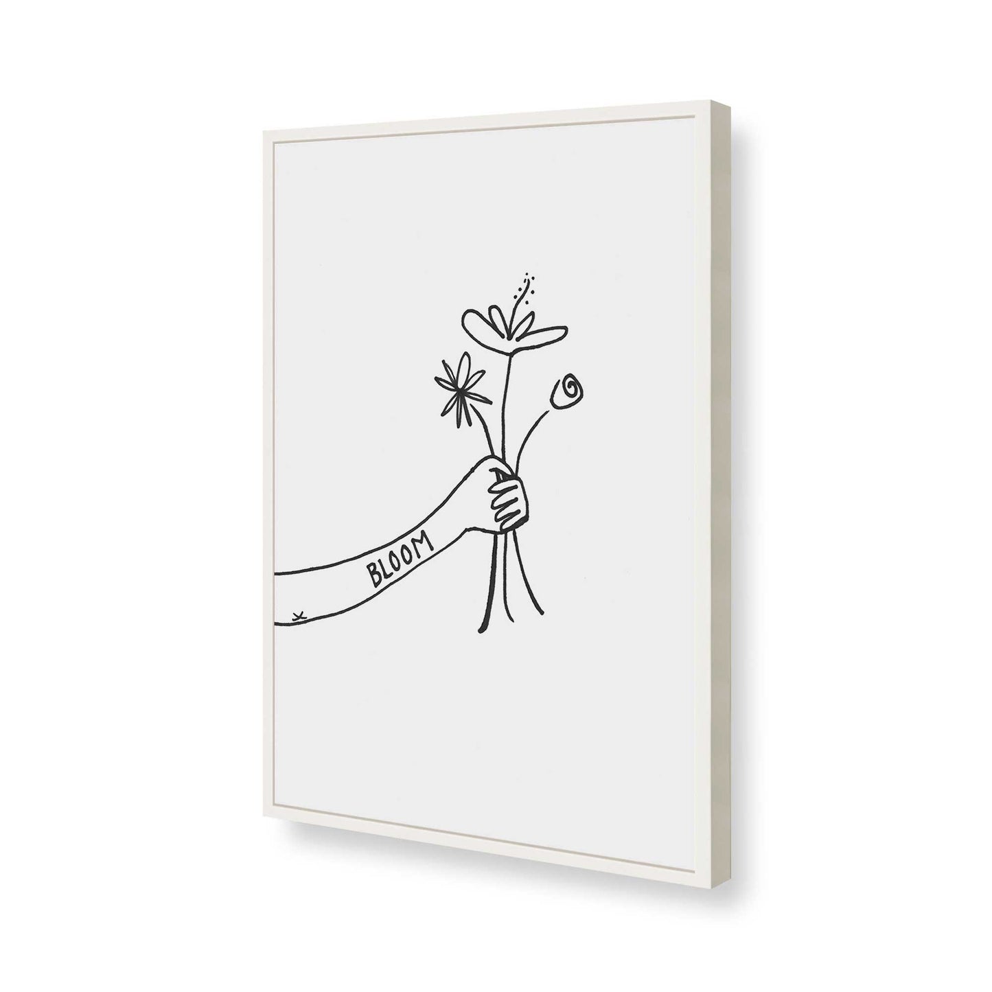 [Color:Opaque White], Picture of art in a Opaque White frame of the corner