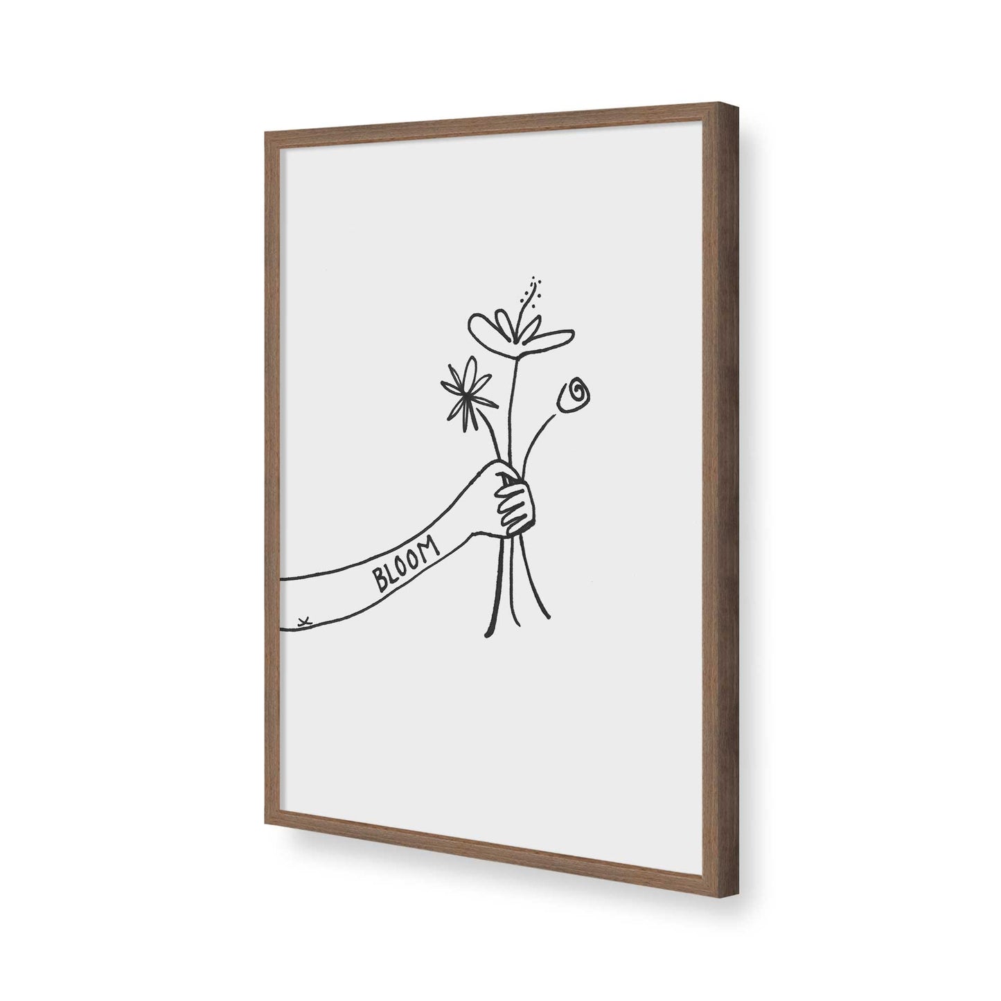 [Color:Walnut], Picture of art in a Walnut frame of the corner