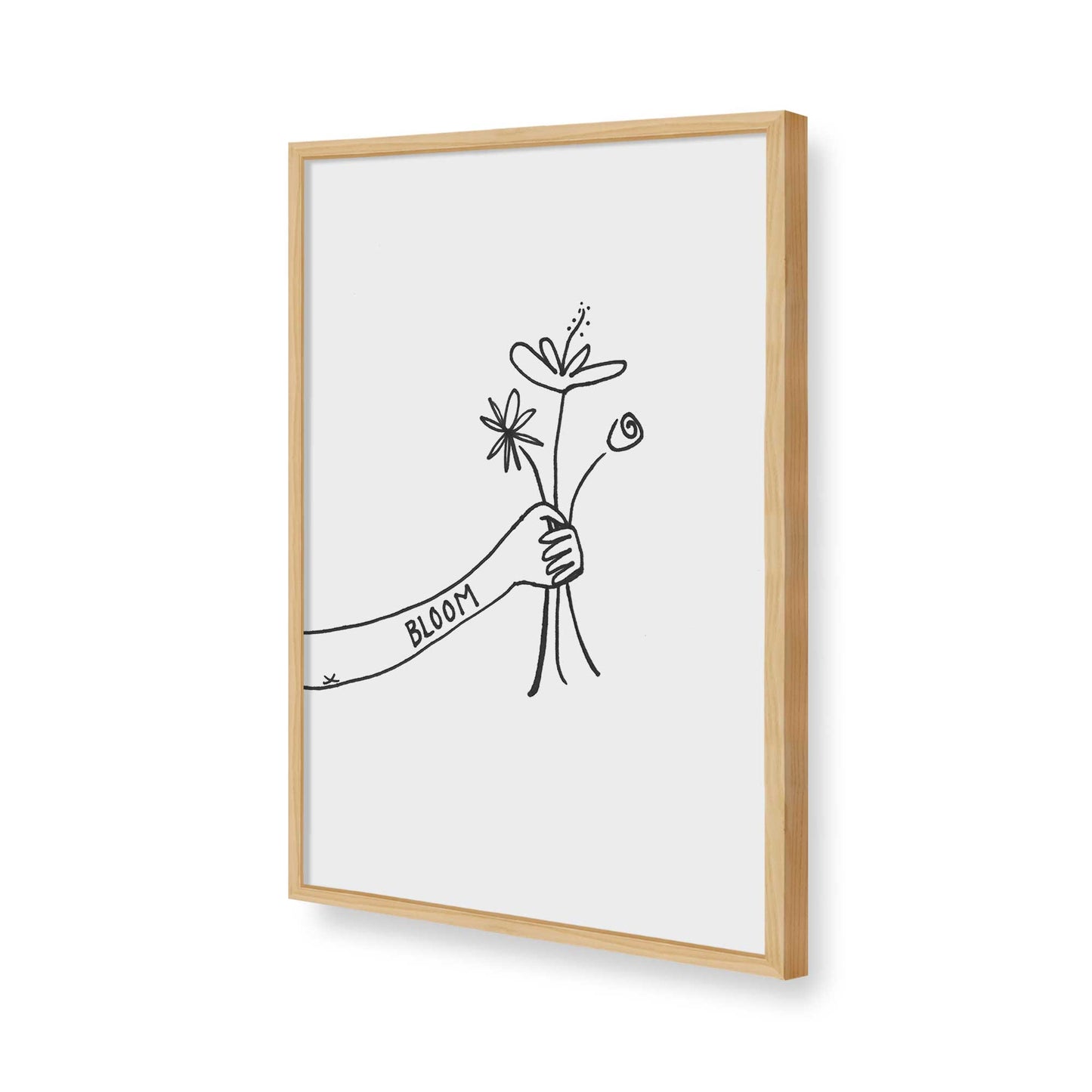 [Color:American Maple], Picture of art in a American Maple frame of the corner
