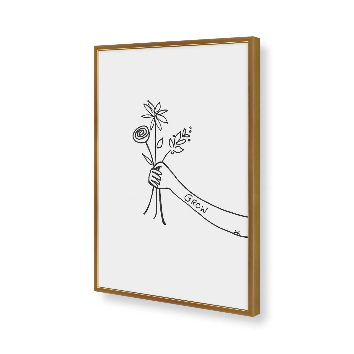 [Color:Polished Gold], Picture of art in a Polished Gold frame of the corner