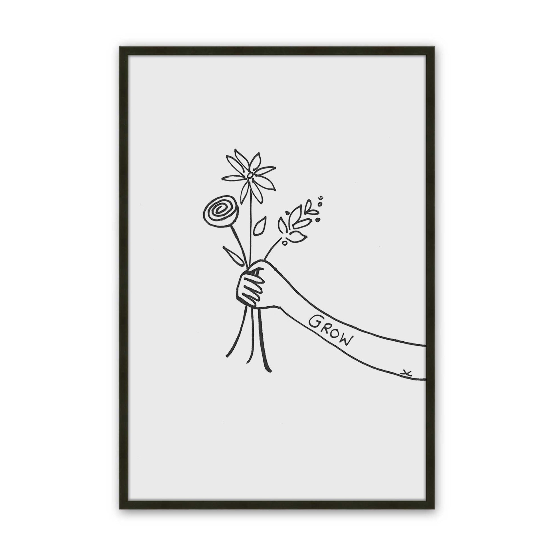 [Color:Satin Black], Picture of art in a Satin Black frame