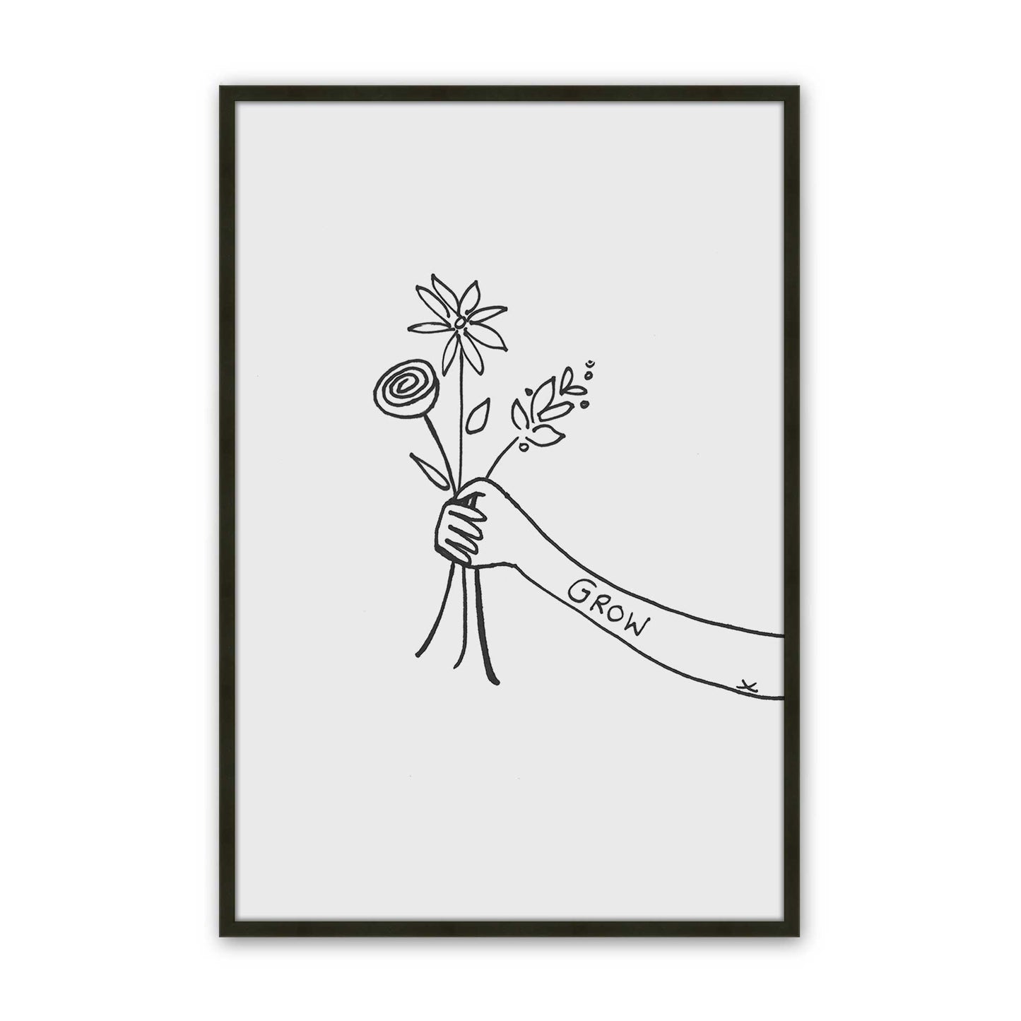[Color:Satin Black], Picture of art in a Satin Black frame